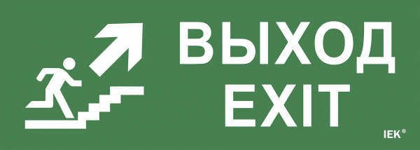 (LPC10-1-28-10-VLVVF) Этикетка самоклеящаяся 280х100мм "Выход/лестница вверх/фигура" IEK