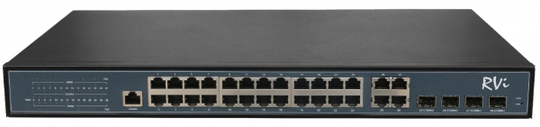 RVi-1NSM24G-4C Коммутатор L2 с питанием по PoE (1 серия) RVi-1NSM24G-4C Коммутатор L2 с питанием по PoE (1 серия)