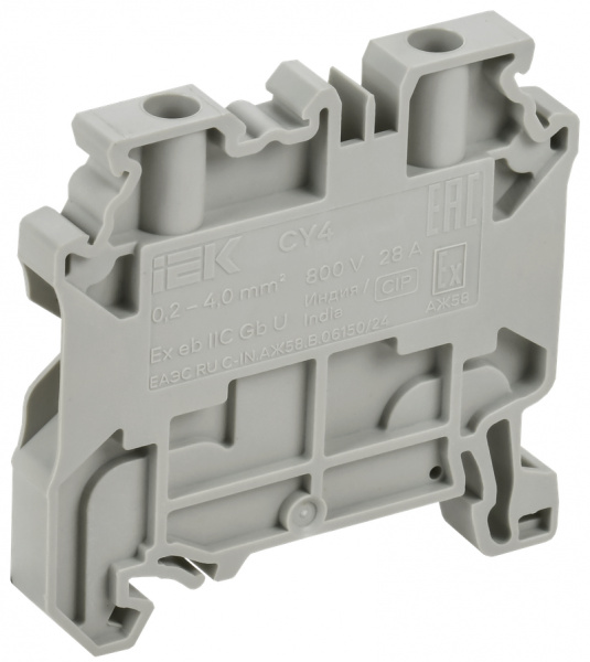(AF-CT30-00-K07-010-EX) ARMAFIX Колодка клеммная CY10BU винтовая 10мм2 проходная синяя Ex IEK