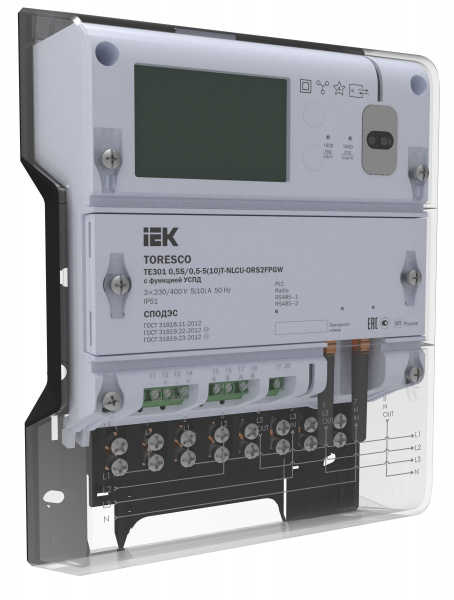 (TR-TE301-100-1-URS2FPGW) TORESCO Счетчик электрической энергии TE301 1/1-5(100)-NRLCU-ORS2FPGW с функцией УСПД IEK