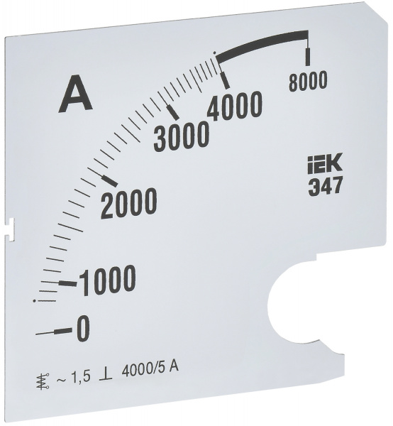 (IPA20D-SC-4000) Шкала сменная для амперметра Э47 4000/5А класс точности 1,5 96х96мм IEK