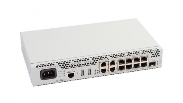 (ESR-12VF) Сервисный маршрутизатор ESR-12VF: 8хEthernet 10/100/1000 Base-T; 1х1000Base-X (SFP); 1хRS-232 (RJ-45); 2 порта USB2.0