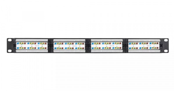 Коммутационная панель Folan 19", 1U, 24 порта, Кат.5e, неэкранированная, черная (FC-URP-24-UD2)