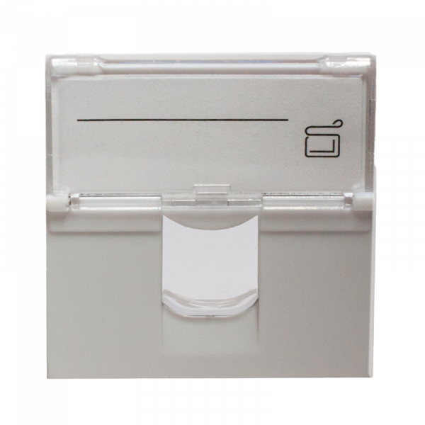 (10-0301-1) Лицевая панель 1 порт (45х45, Keystone, шторка, откидное маркировочное окно) (DIY) (10-0301-1) Лицевая панель 1 порт (45х45, Keystone, шторка, откидное маркировочное окно) (DIY)