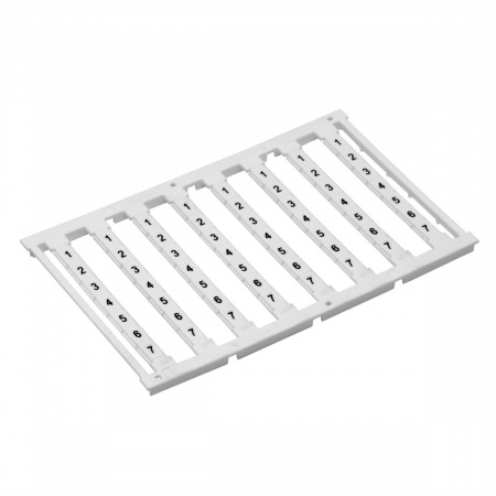 (NUPUTUK-6F-71-80V) Маркировка для клемм, ширина 6 мм, узкая, для клемм Push-in, белая (10 шт/уп)