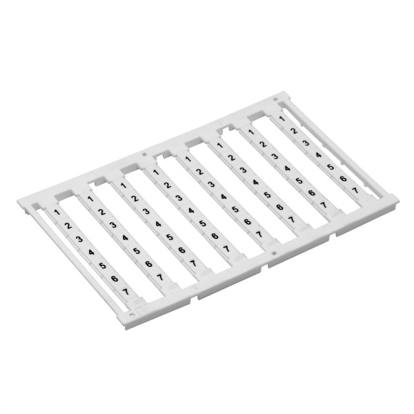 (NUPUTUK-6F-71-80V) Маркировка для клемм, ширина 6 мм, узкая, для клемм Push-in, белая (10 шт/уп)