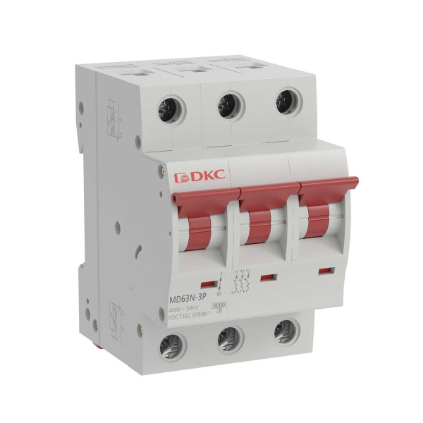(MD63N-3PC20) Автоматический выключатель модульный YON MD63N 3P 20A C 6kA (4 шт/уп)