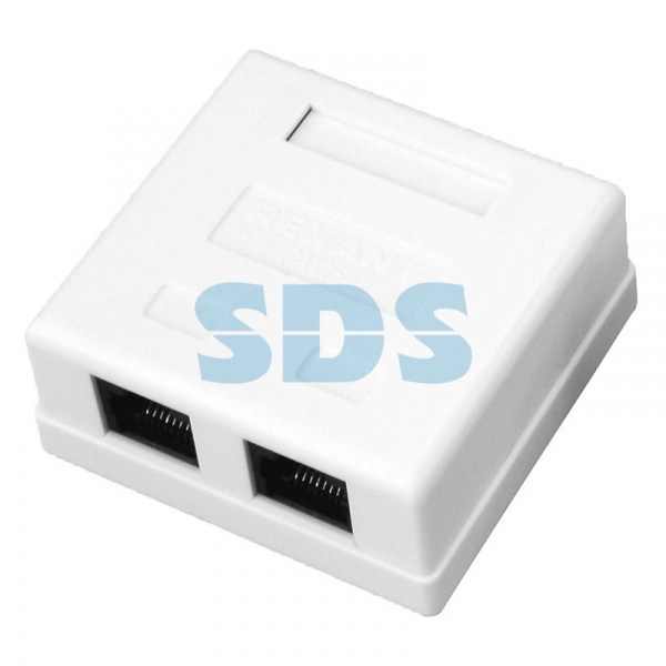 (03-0151) REXANT Розетка компьютерная 2-порта RJ-45(8P8C), категория 5е, внешняя (03-0151) REXANT Розетка компьютерная 2-порта RJ-45(8P8C), категория 5е, внешняя