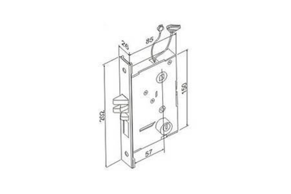 Замок электромех-й врезной 002 (зап.часть для замка Z-8)