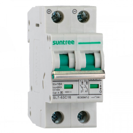 Автоматический выключатель 2П 550В 16А (Delta)