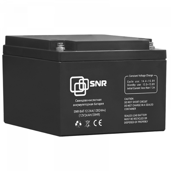 (SNR-BAT-12-24-GP) Свинцово-кислотный аккумулятор 12 В 24 Ач (SNR-BAT-12-24-GP)