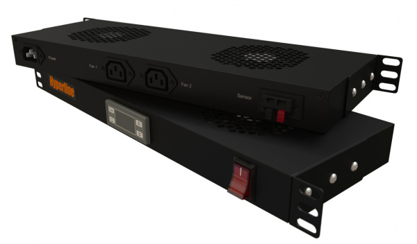 (451872)Hyperline TRFA-MICR-4F-RAL7035 Модуль вентиляторный 19", 1U, глубиной 290мм, с термостатом и 4-я вентиляторами, номинальная мощность 70.40 Вт,