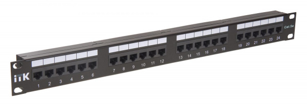 (PP24-1UC5EU-D05) ITK 1U патч-панель кат.5Е UTP, 24 порта (Dual)