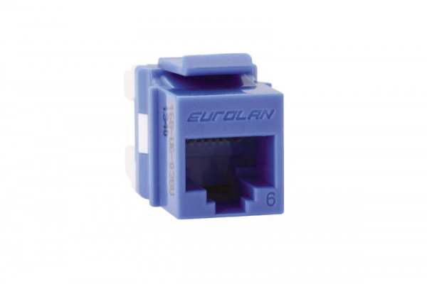 Eurolan 16B-U6-03BU Модуль UTP категории 6 keystone, синий