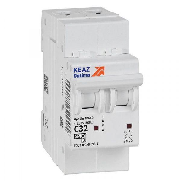 (326806) OptiDin BM63-2C32-4,5-УХЛ3 Модульный выключатель на переменный ток до 63А