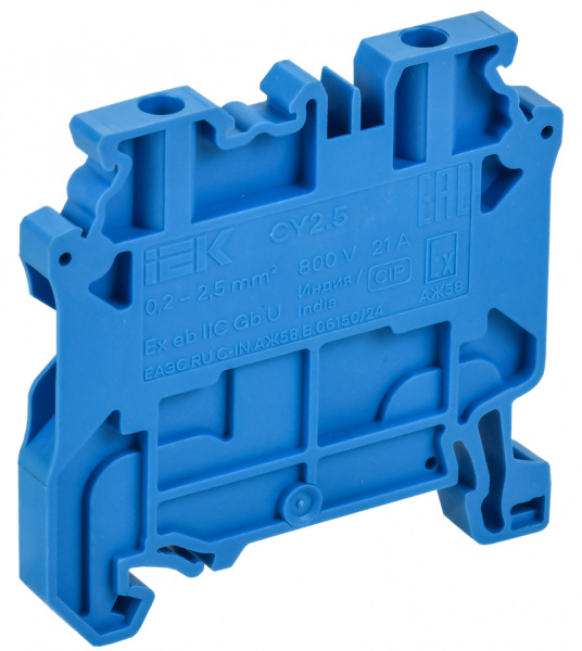 (AF-CT30-00-K03-006-EX) ARMAFIX Колодка клеммная CY6 винтовая 6мм2 проходная серая Ex IEK