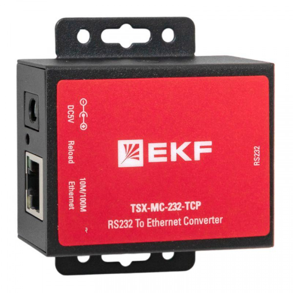 (TSX-MC-232-TCP) 1-портовый преобразователь RS-232 в Ethernet, EKF, MC-232-TCP TSX EKF