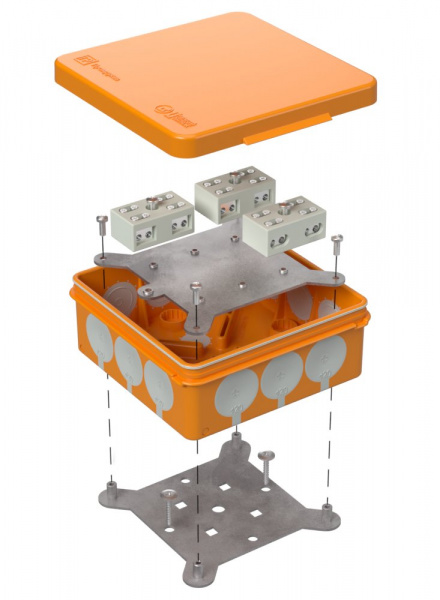 Коробка огнестойкая разветвительная для о/п двухкомпонентная 60-0303-FR6.0-4-6-Р Е15-Е60 100х100х40 Промрукав (60-0303-FR6.0-4-6-Р)