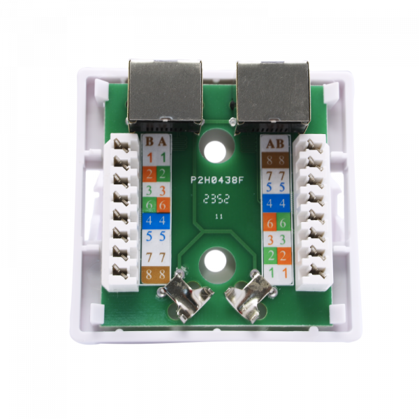 (10-0353-1) Компьютерная розетка 8P8C (RJ-45), FTP, 6, 2 порта (DIY)