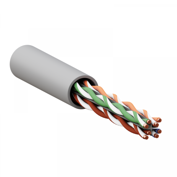 (TRP-6UTP-04LSH-GY-IN3) Кабель витая пара TERACOM PRO Cat.6 U/UTP 4 пары solid 23AWG оболочка LSZH нг(А)-HF цвет серый (упак. 305м)