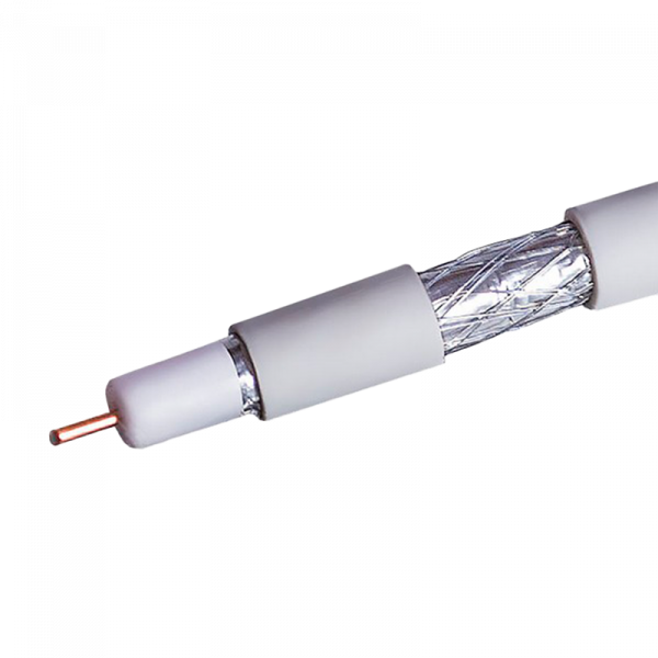 (03-0101) Кабель Net.on RG-6 белый CCS 1,00 (15%) / FPE / Al-Pet-Al Foil / Al 32х0,12 / PVC RW 100м