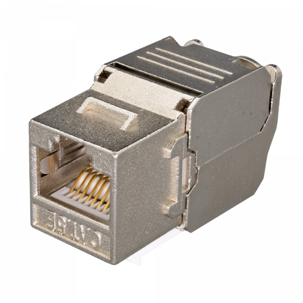 (10-0328-1) Keystone Jack 8P8C (RJ-45) FTP Cat.5e заделка без инструмента 180° (DIY)