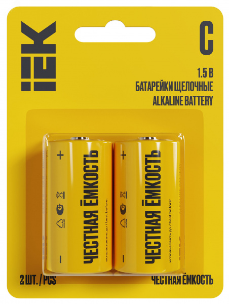 (ABT-LR14-OP-L02) Батарейка щелоч. Alkaline Optima LR14/C (2шт/блистер) IEK