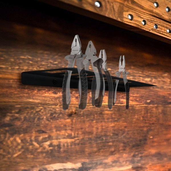 (38-0651) Держатель-органайзер для пассатижей, плоскогубцев или клещей, настенный, черный REXANT