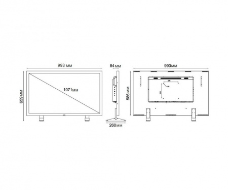 (STM-425) 42" LED/TFT Видеомонитор; 1920x1080 Full HD