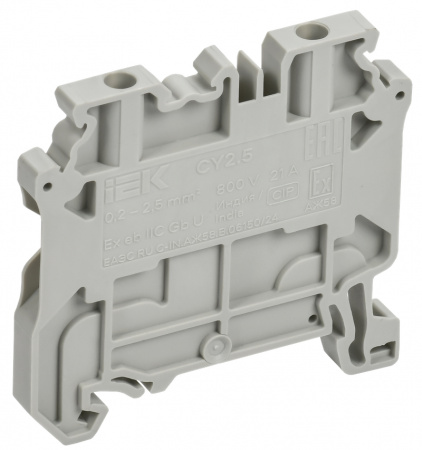 (AF-CT30-00-K03-002-EX) ARMAFIX Колодка клеммная CY2.5 винтовая 2,5мм2 проходная серая Ex IEK