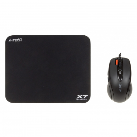 (X-710BK+X7-200MP) Мышь A4Tech X-7120 черный оптическая (2000dpi) USB2.0 (7but)
