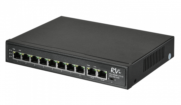 RVi-1NS08F-2T (1G) Коммутатор неуправляемый с питанием по PoE (1 серия)
