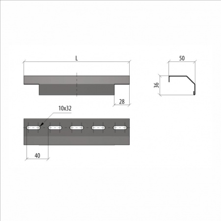 (KSLL200 HD) Кабельный спуск лестничного лотка 200 мм HD