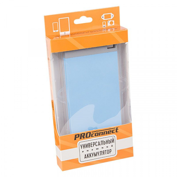 (30-0500-3) Портативное зарядное устройство Power Bank 4000 mAh USB PROconnect (ЦВЕТ ГОЛУБОЙ)