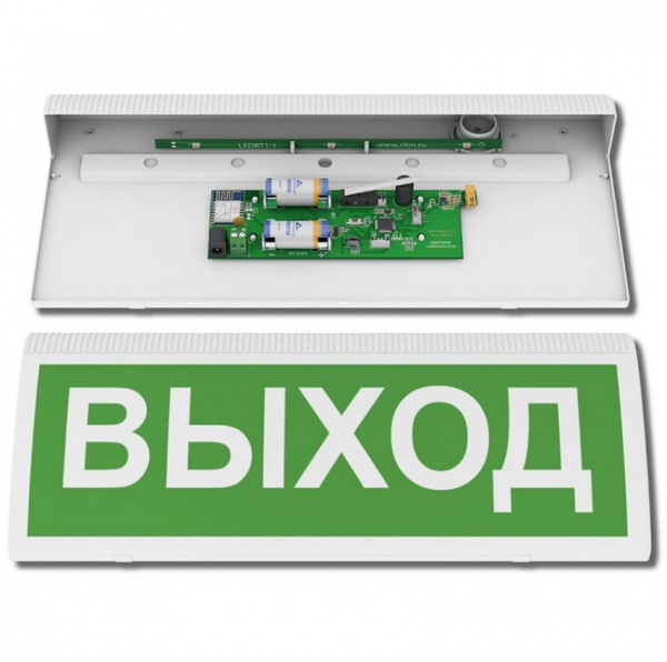 Оповещатель световой/звуковой радиоканальный «Табло ВЫХОД» 433 МГц
