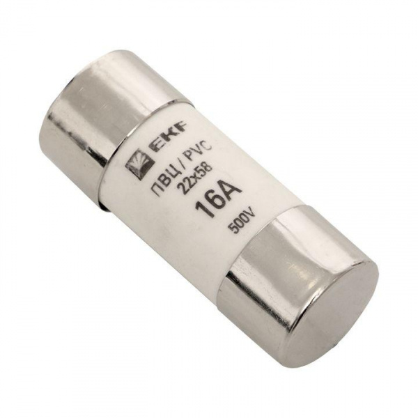 (pvc-22x58-16) Плавкая вставка цилиндрическая ПВЦ (22х58)  16А EKF PROxima