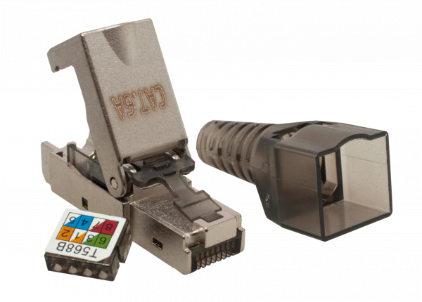 (10-0240-1) Коннектор 8P8C STP 6A (RJ-45) безынструментальный (DIY)