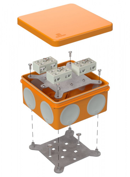 Коробка огнестойкая разветвительная для о/п двухкомпонентная 60-0300-FR6.0-4-6-Р Е15-Е60 100х100х50 Промрукав (60-0300-FR6.0-4-6-Р)