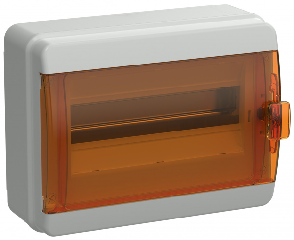 (TF5-KP72-N-12-65-K03-K09) TEKFOR Корпус пластиковый КМПн-12 IP65 оранжевая прозрачная дверь IEK