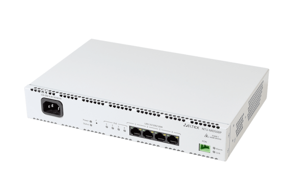 (NTU-MD500P) NTU-MD500P, 1 порт GPON, 4 порта LAN 10/100/1000Base-T с поддержкой PoE, 220V AC