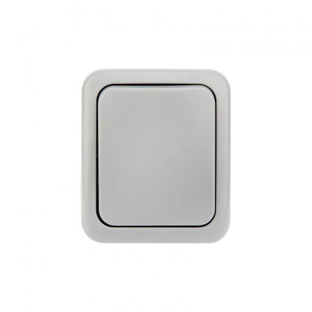 (KR-78-0835) Выключатель одноклавишный Mini OG IP54, о/у, серый KRANZ