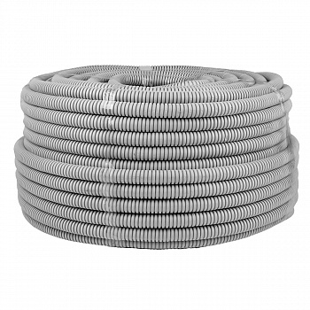 (tg-z-25) Труба гофр. ПВХ Plast с протяжкой d25 мм (50 м) EKF