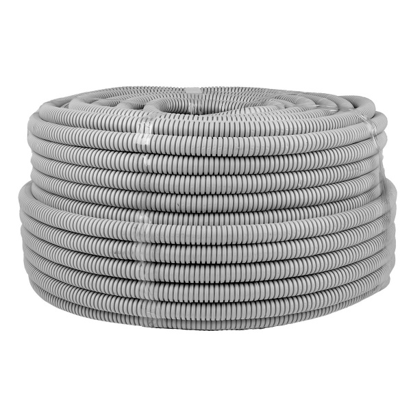 (tg-z-25) Труба гофр. ПВХ Plast с протяжкой d25 мм (50 м) EKF