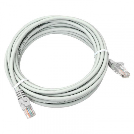 (TRP-5EUTP-LSH-5M-GY) Патч-корд TERACOM PRO Cat.5E неэкранированный UTP оболочка LSZH серый (5,0м)