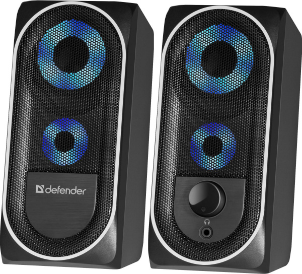 Defender Акустическая 2.0 система Solar 2 8Вт, подсветка, питание от USB