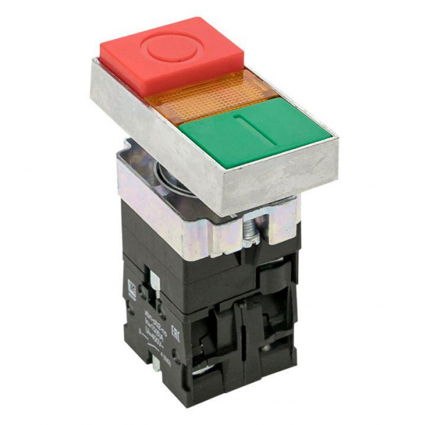 (pbn-bw8465) Кнопка  LAY5-BW8465 "I-O" прямоугольная 230В NO+NC EKF PROxima