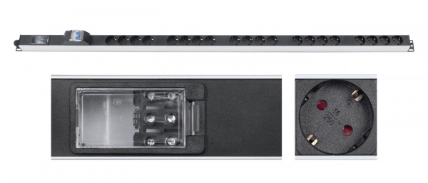 Cabeus PDU-16-20S-B-T Блок силовых розеток вертикального крепления 16A, колодка (9548c)
