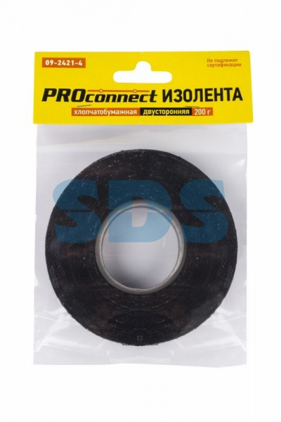 (09-2421-4) Изолента ХБ PROconnect 18 х 0,35 мм, (ролик 31,9 м/200 г) (2-ПОЛ)