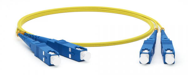 (249933)Hyperline FC-D2-9-SC/UR-SC/UR-H-1.5M-LSZH-YL Патч-корд волоконно-оптический (шнур) SM 9/125 (OS2), SC/UPC-SC/UPC, 2.0 мм, duplex, LSZH, 1.5 м