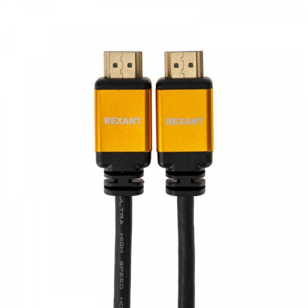 (17-6004) Кабель REXANT HDMI - HDMI 2.1 длина 2 метра GOLD